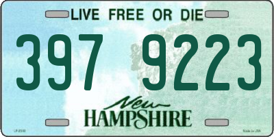 NH license plate 3979223