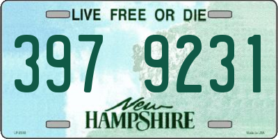 NH license plate 3979231