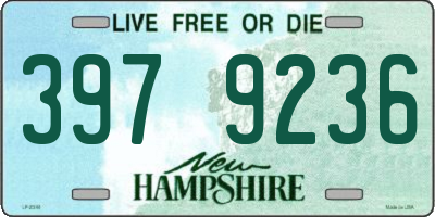 NH license plate 3979236