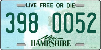 NH license plate 3980052