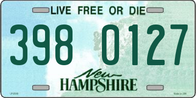 NH license plate 3980127