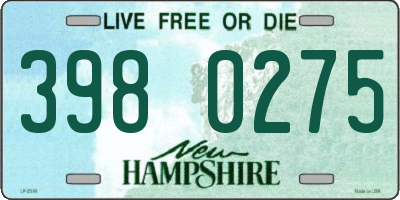 NH license plate 3980275