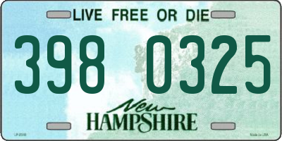 NH license plate 3980325