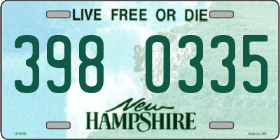 NH license plate 3980335