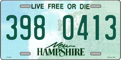 NH license plate 3980413