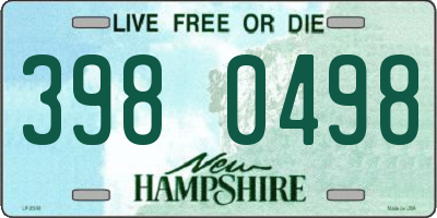 NH license plate 3980498