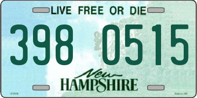 NH license plate 3980515