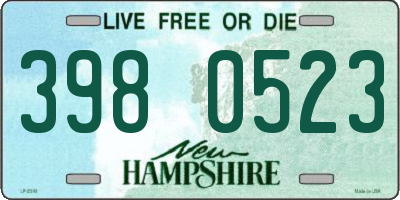 NH license plate 3980523