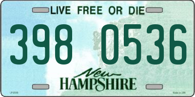 NH license plate 3980536