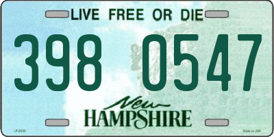 NH license plate 3980547