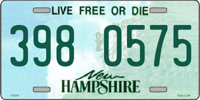 NH license plate 3980575