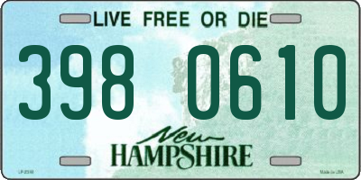 NH license plate 3980610