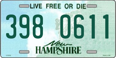 NH license plate 3980611