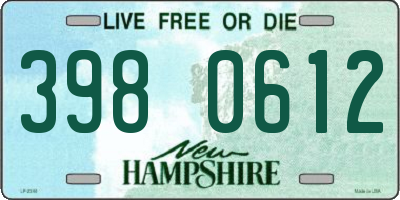 NH license plate 3980612