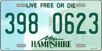 NH license plate 3980623