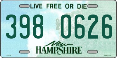 NH license plate 3980626