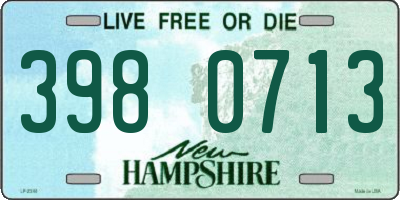 NH license plate 3980713