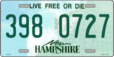 NH license plate 3980727