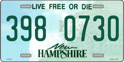 NH license plate 3980730