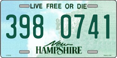 NH license plate 3980741
