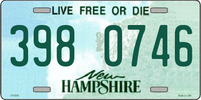NH license plate 3980746