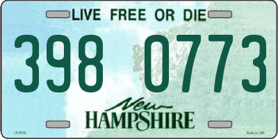 NH license plate 3980773