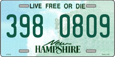 NH license plate 3980809
