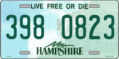 NH license plate 3980823