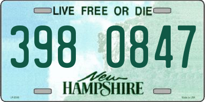 NH license plate 3980847