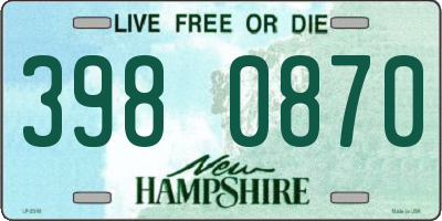 NH license plate 3980870