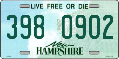 NH license plate 3980902