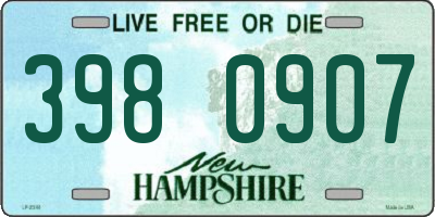 NH license plate 3980907