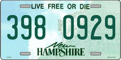 NH license plate 3980929