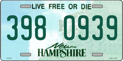 NH license plate 3980939