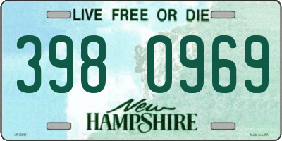 NH license plate 3980969
