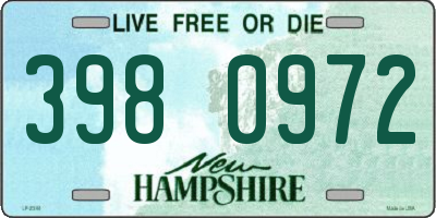 NH license plate 3980972