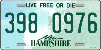 NH license plate 3980976