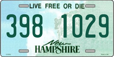 NH license plate 3981029