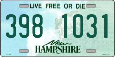 NH license plate 3981031