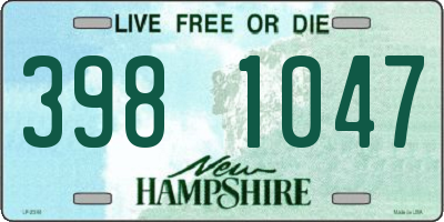 NH license plate 3981047