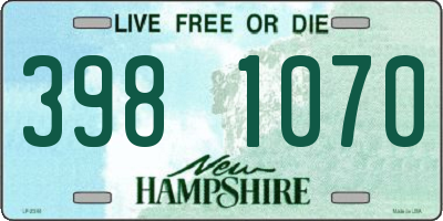 NH license plate 3981070