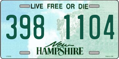 NH license plate 3981104