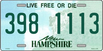 NH license plate 3981113