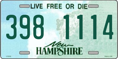 NH license plate 3981114