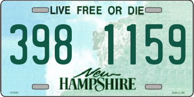 NH license plate 3981159