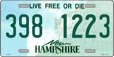 NH license plate 3981223