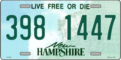NH license plate 3981447