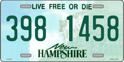 NH license plate 3981458