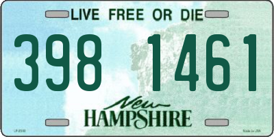NH license plate 3981461