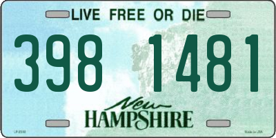 NH license plate 3981481